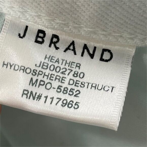J Brand Jeans Womens 26 Green Straight Leg Frayed Hem High Rise Button Fly NWT - Picture 12 of 16